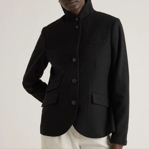 NWT Quince Italian Wool Stand Collar Blazer